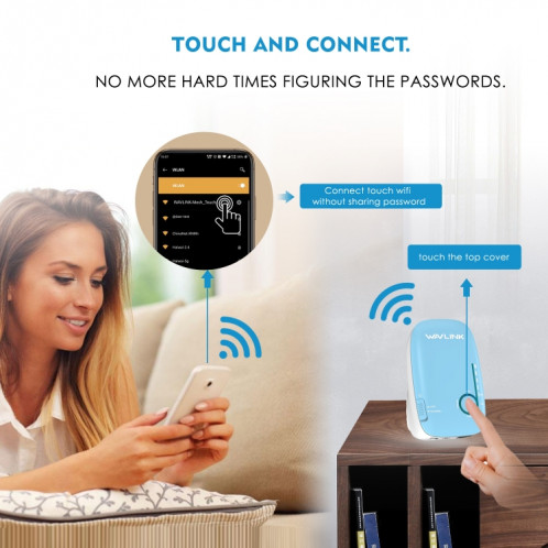 WAVLINK WN576K2 AC1200 routeur WiFi domestique extension de réseau répéteur sans fil double bande, prise: prise britannique SW53021429-09