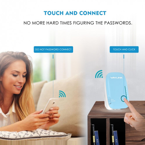 WAVLINK WN576K3 AC1200 routeur WiFi domestique extension de réseau répéteur sans fil double bande, prise: prise ue SW5703285-011