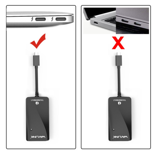 WAVLINK WL-UTA01D Type-C Thunderbolt 3 vers double adaptateur DisplayPort convertisseur séparateur SW46681146-08