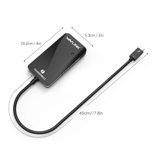 WAVLINK WL-UTA01H Type-C Thunderbolt 3 vers double adaptateur répartiteur d'extension multi-écran HDMI SW4669157-07
