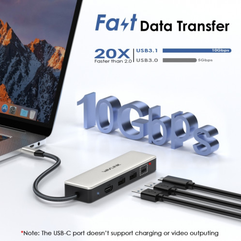 WAVLINK WL-UHP3414 100W puissance 10Gbps 4K HDMI USB-C Dock HUB 3xUSB3.2 Gen 2 + Port Ethernet 2.5G SW4684471-09