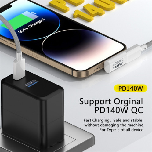 Adaptateur de transmission USB 3.1 Type-C vers Type-C 40 Gbit/s 8K Charge 140 W 5 A, Spécification : Type-C femelle vers femelle SH01021302-011