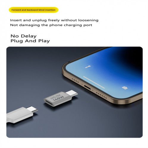 Adaptateur de transmission USB 3.1 Type-C vers Type-C 40 Gbit/s 8K Charge 140 W 5 A, Spécification : Type-C femelle vers femelle SH01021302-011