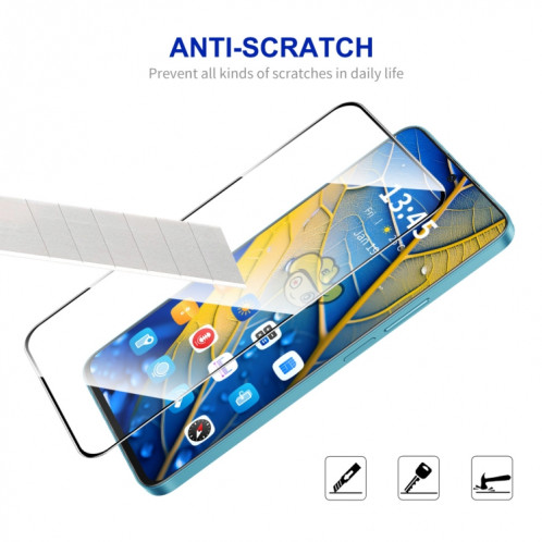 Pour Motorola Moto G54 ENKAY, installation facile, Film complet en verre de silicium à haute teneur en alumine SE71011719-09