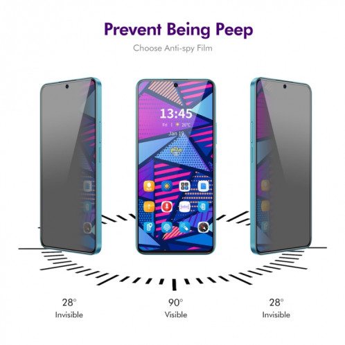 Pour Motorola Moto G Play 2024 ENKAY Hat-Prince Film en verre trempé anti-regard de confidentialité à 28 degrés SE9902889-07