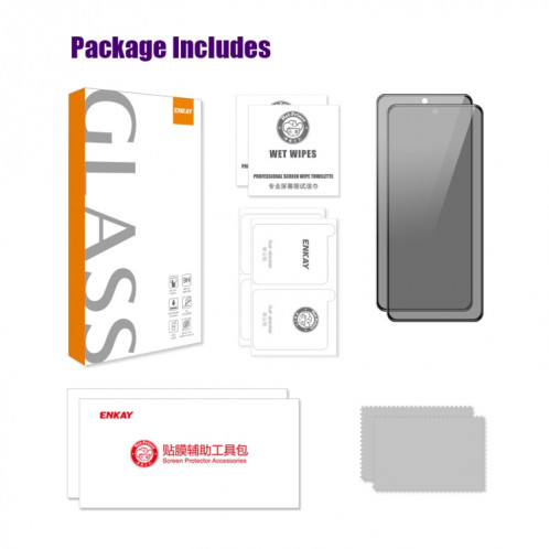 Pour Motorola Moto G52 4G / G82 5G 2 pièces ENKAY Hat-Prince 28 degrés Film de protection en verre trempé anti-regards SE00071550-07