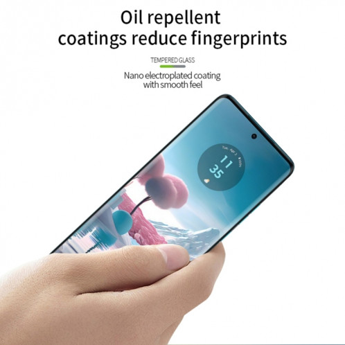 Pour Motorola Moto Edge 40 Neo PINWUYO 9H Film de verre trempé plié à chaud 3D (noir) SP401A282-08