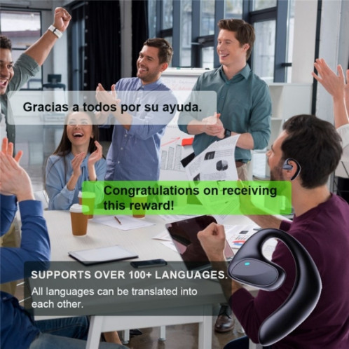 M8 réduction du bruit traducteur vocal intelligent TWS casque Bluetooth 144 langues écouteurs de traduction (blanc) SH801A303-010
