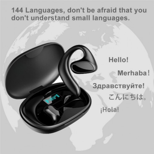 M8 réduction du bruit traducteur vocal intelligent TWS casque Bluetooth 144 langues écouteurs de traduction (noir) SH801B1732-010
