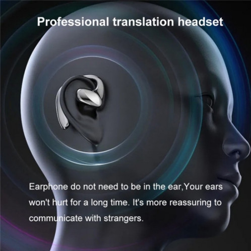 M8 réduction du bruit traducteur vocal intelligent TWS casque Bluetooth 144 langues écouteurs de traduction (noir) SH801B1732-010