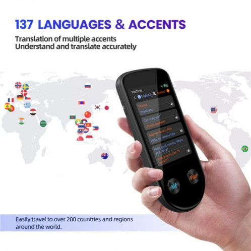 Traducteur intelligent V600S WiFi AI, écran tactile de 3,5 pouces, traducteur vocal, traduction de photos hors ligne SH54691721-08