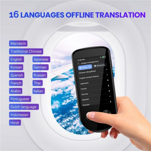 Traducteur intelligent V600S WiFi AI, écran tactile de 3,5 pouces, traducteur vocal, traduction de photos hors ligne SH54691721-08
