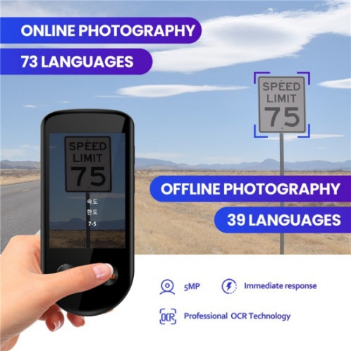 Traducteur intelligent V600S WiFi AI, écran tactile de 3,5 pouces, traducteur vocal, traduction de photos hors ligne SH54691721-08