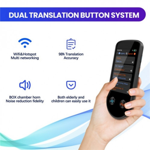 Traducteur intelligent V600S WiFi AI, écran tactile de 3,5 pouces, traducteur vocal, traduction de photos hors ligne SH54691721-08