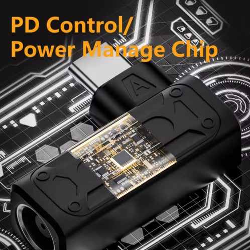 Adaptateur de charge d'ordinateur 140 W DC 5 V/9 V/20 V femelle vers USB-C/Type-C mâle (DC 7406 B) SH301B269-06