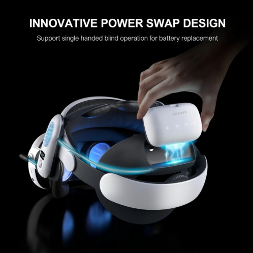 BOBOVR S3 Pro pour sangle de tête Meta Quest 3 VR avec batterie 10000mAh SH56371654-06