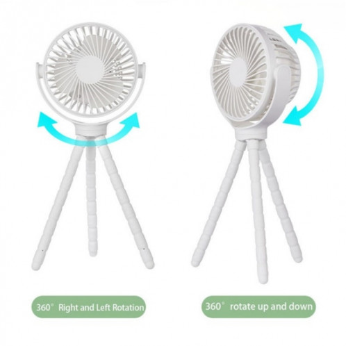 WX1020 Portable ventilateur d'été Flexible trépied poulpe bébé poussette ventilateur de bureau (rose) SH401C331-07