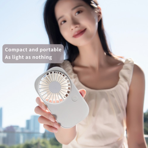F11 ventilateur de cou suspendu Portable Rechargeable ventilateur de refroidissement ventilateur de bureau à 3 vitesses (blanc) SH601B838-06