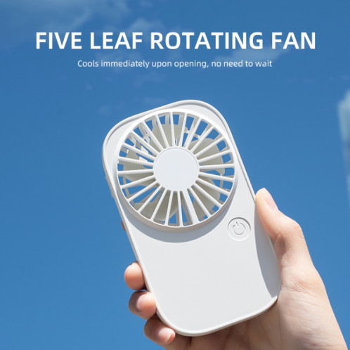 F11 ventilateur de cou suspendu Portable Rechargeable ventilateur de refroidissement ventilateur de bureau à 3 vitesses (blanc) SH601B838-06