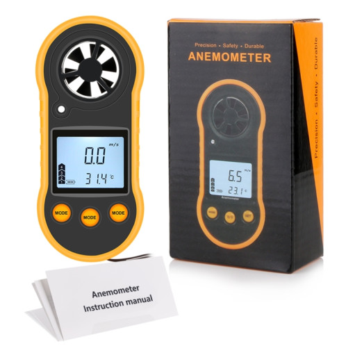 Instrument de mesure tenu dans la main de la vitesse du vent et de la température de l'anémomètre numérique RZ818 SH25661894-06