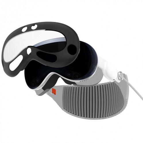 Pour Apple Vision Pro PC + Film renforcé housse de protection VR accessoires de lunettes (noir) SH201A1821-08