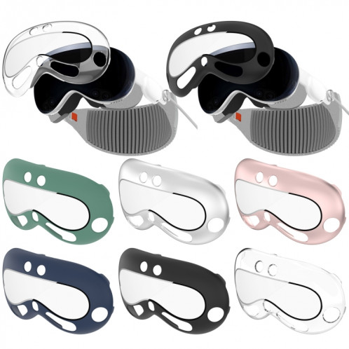 Pour Apple Vision Pro PC + Film renforcé housse de protection VR accessoires de lunettes (Transparent) SH201F1181-08