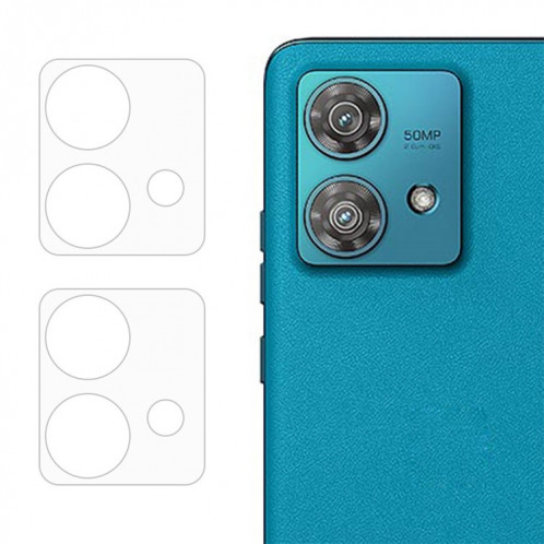 Pour Motorola Moto Edge 40 Neo 2 pièces ENKAY Hat-Prince 9H lentille de caméra arrière film en verre trempé (transparent) SE303A353-05
