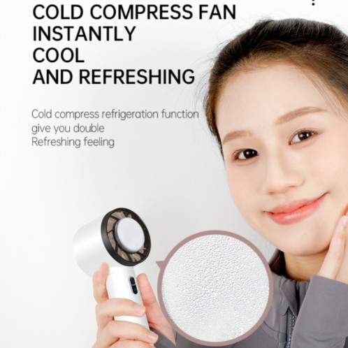 WX-625 Fonction de compression froide Mini ventilateur d'été portable Ventilateur de refroidissement portatif (violet clair) SH401B719-010
