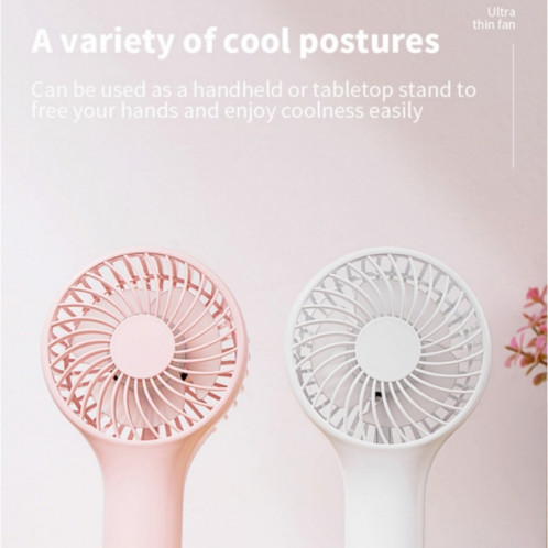 S13 ventilateur de refroidissement d'été Portable boucle suspendue Mini ventilateur portatif à 3 vitesses de vent (rose) SH401B1808-010