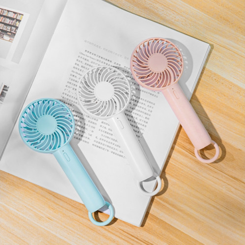 Ventilateur de bureau à 3 vitesses S3 à faible bruit avec trou de suspension, ventilateur de refroidissement portable rechargeable (bleu bébé) SH501C185-08
