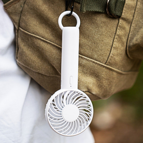 S3 3 vitesses ventilateur de bureau à trou de suspension à faible bruit ventilateur de refroidissement portable rechargeable (blanc) SH501A1157-08