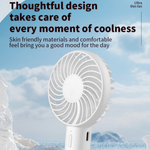 S3 3 vitesses ventilateur de bureau à trou de suspension à faible bruit ventilateur de refroidissement portable rechargeable (blanc) SH501A1157-08