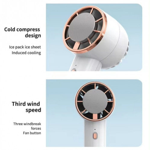 CL02 Ventilateur portatif à effet de refroidissement pour refroidisseur d'été extérieur Ventilateur à semi-conducteur USB (rose) SH201B56-010