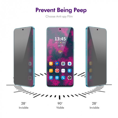 Pour Motorola Moto G Stylus 5G 2024 ENKAY Hat-Prince Film en verre trempé anti-regard à 28 degrés SE2507340-07