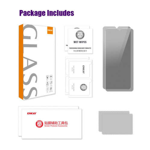Pour Motorola Moto E13 4G 2 pièces ENKAY Hat-Prince 28 degrés Film de protection en verre trempé anti-regards SE26221107-07