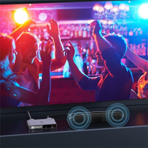 Q301 4K / 60hz HD adaptateur vidéo en alliage d'aluminium 3 entrées 1 sortie commutateur HDMI SH59671347-08