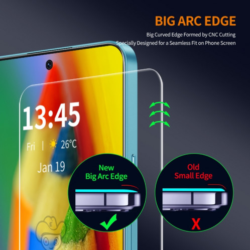 Pour Motorola Moto G32 4G ENKAY 9H, Film en verre trempé à grand Arc, en aluminium et silicium SE5912354-06