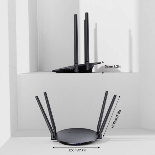 WAVLINK WN530G3 4x 5dBi antenne pliable AC1200 routeur répéteur sans fil double bande, prise: prise ue SW48031836-011