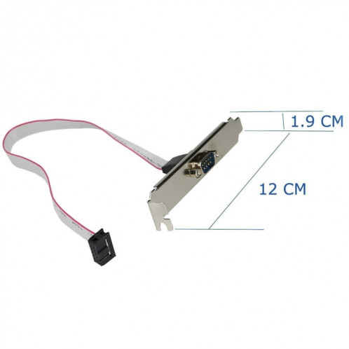 Câble plat série RS232 DB9 9 broches mâle vers IDC 10 broches femelle JUNSUNMAY, 28 cm SJ65131209-06