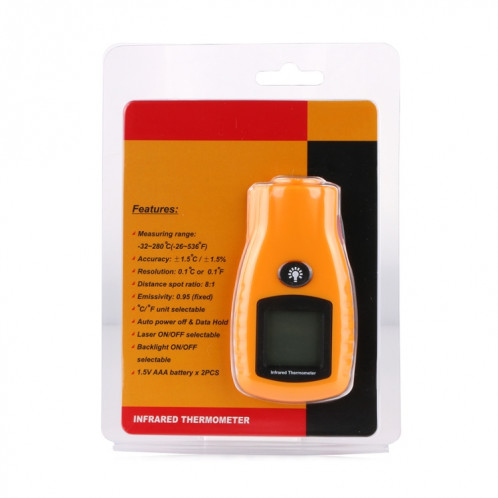 Thermomètre à température laser infrarouge infrarouge d'infrarouge numérique GM270 SH26551336-06