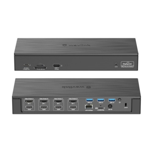 WAVLINK UG69PD8 Pro Station d'accueil universelle USB C 18-en-1 DP/HD 5K quadruple écran, prise : prise britannique SW1003249-010