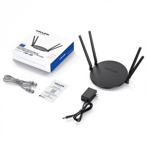 Routeur AP double bande WAVLINK WN530HG3 AC1200 Port Ethernet WAN / LAN 1000 Mbps, prise : SW32031865-010
