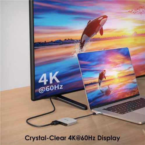 WAVLINK UHP510 Pro 87W PD Chargeur USB C vers double HD Adaptateur de moniteur 4K 60Hz SW67341810-010