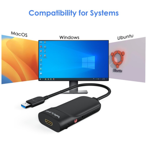 Adaptateur graphique vidéo USB 3.0 vers HDMI/multi-écrans WAVLINK UG3501H Super Speed SW7327765-010