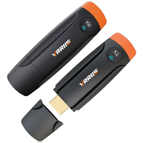 VRRIIS 093 Émetteur-récepteur vidéo haute définition, extension HDMI sans fil (noir et orange) SH701B1855-06