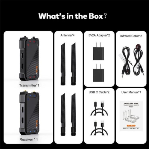 BOVBOX 081 Émetteur-récepteur vidéo HD 1080P, portée 400 m, extension HDMI sans fil, SH6203654-07