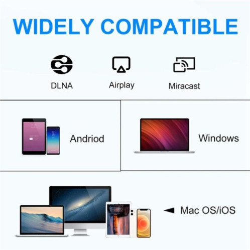BOVBOX 091-TC Transmetteur et récepteur sans fil USB-C pour téléphone, projecteur, extension vidéo, SH81031831-013