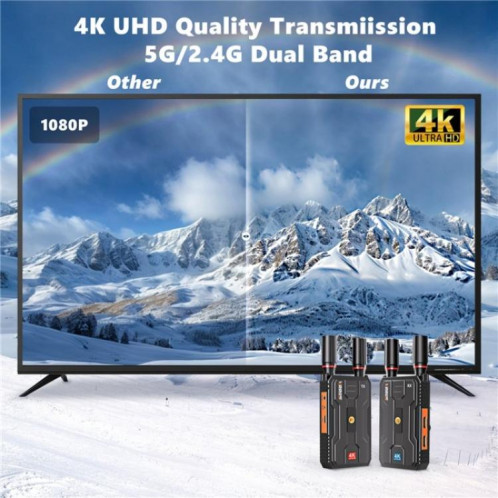 VRRIIS 097PRO Transmetteur-récepteur audio/vidéo sans fil pour extérieur, extension 4K HD, SH83031203-09