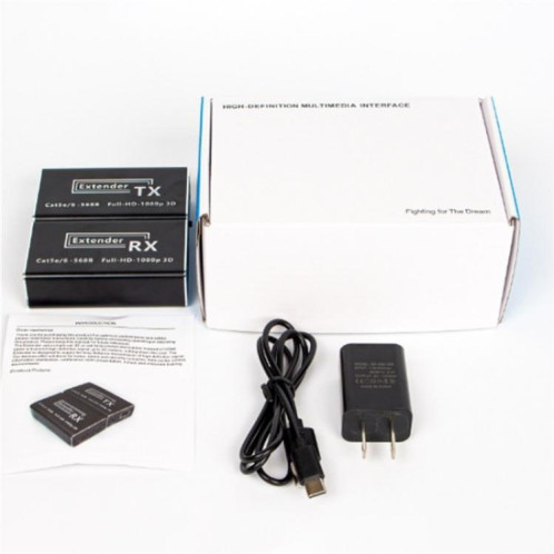 Câble réseau D1-1 / D2-1, transmetteur de signal vidéo HD, rallonge HDMI vers RJ45 de 50 m, prise américaine SH27011272-010