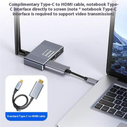 Adaptateur d'affichage sans fil HDMI 8x1 avec rotation d'écran à 90 degrés D9-1 / D10-1 SH83281462-012